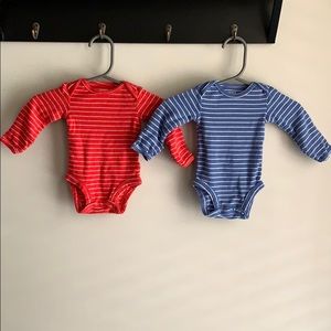 2 long sleeve onesies